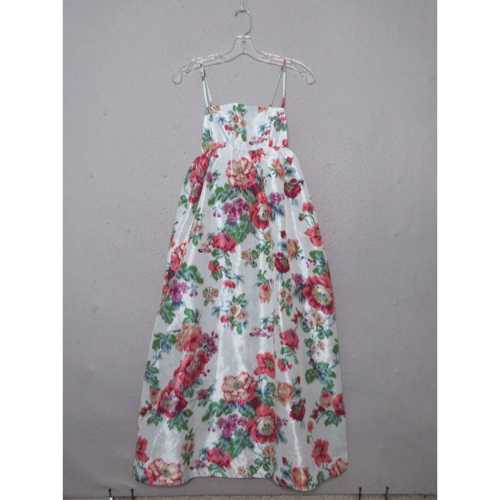 BHLDN Anthropologie Dress XS Floral Sophia Apron Top Jacquard Midi‎ NWT $298